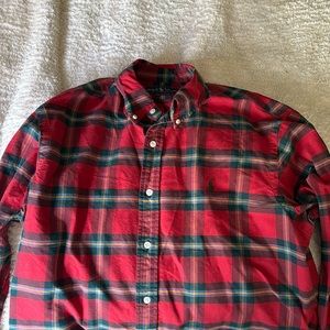 Custom Fit Red Plaid Button Down by Ralph Lauren